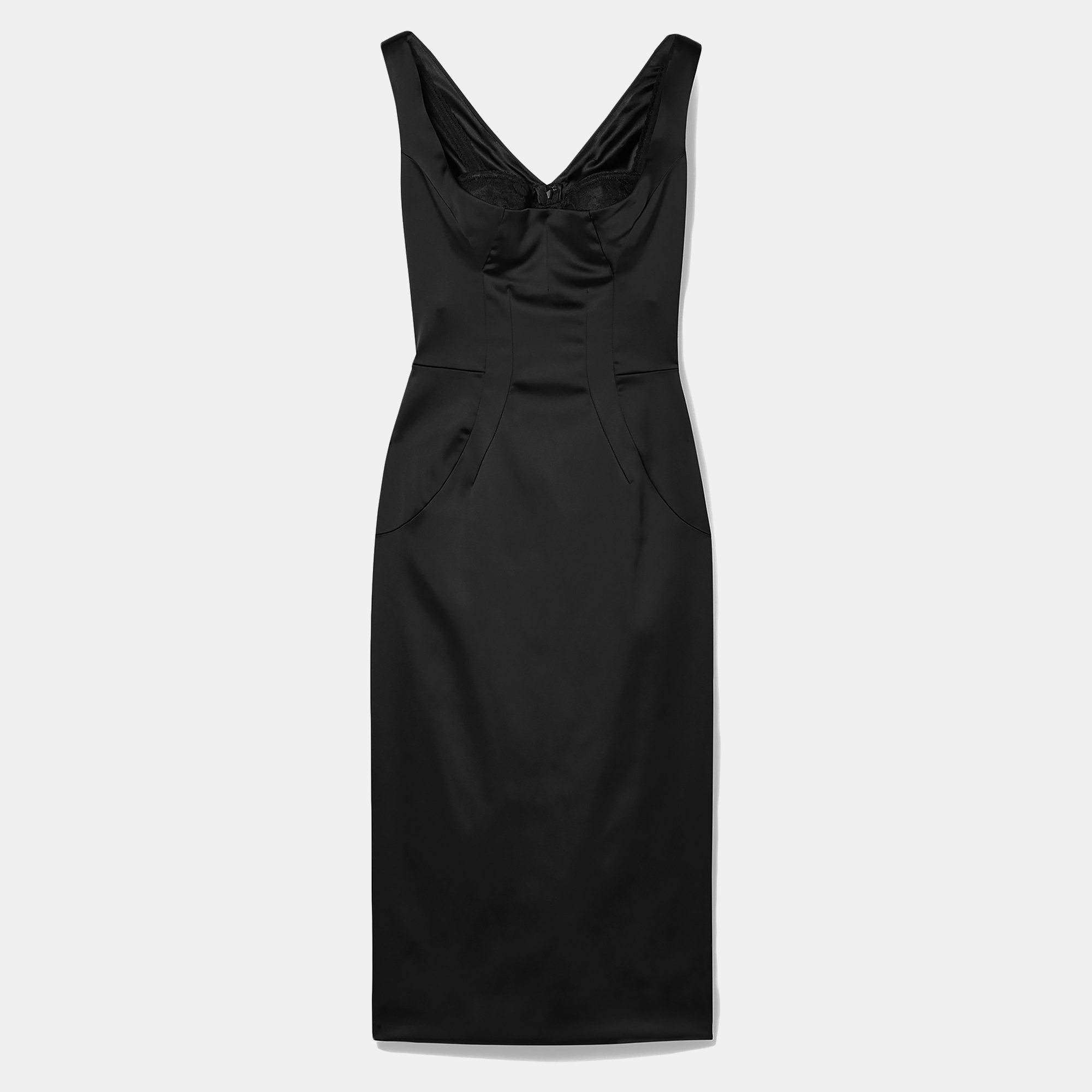 

Dolce & Gabbana Acetate Knee Length Dress 50, Black