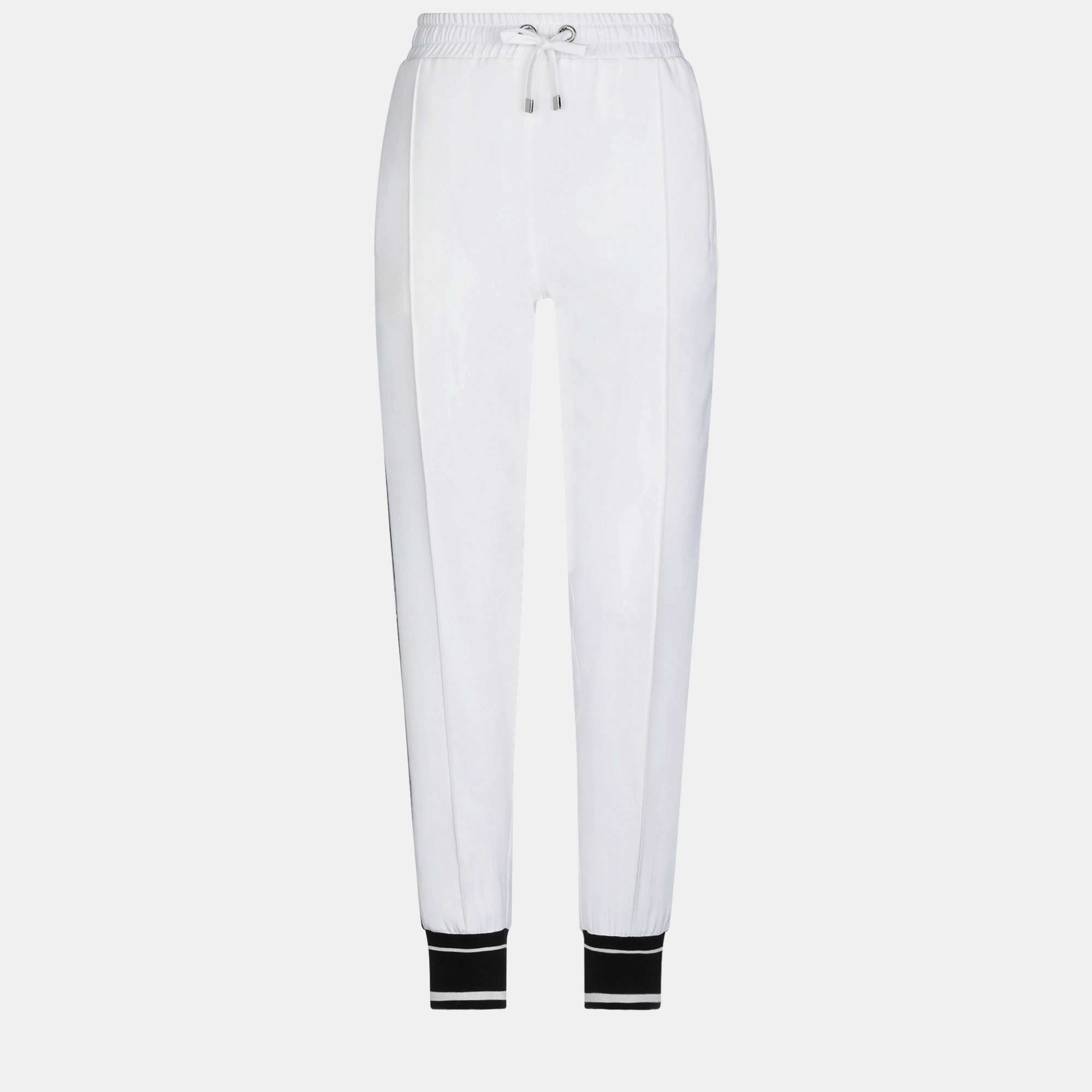 Pre-owned Dolce & Gabbana Viscose Pants 50 In White