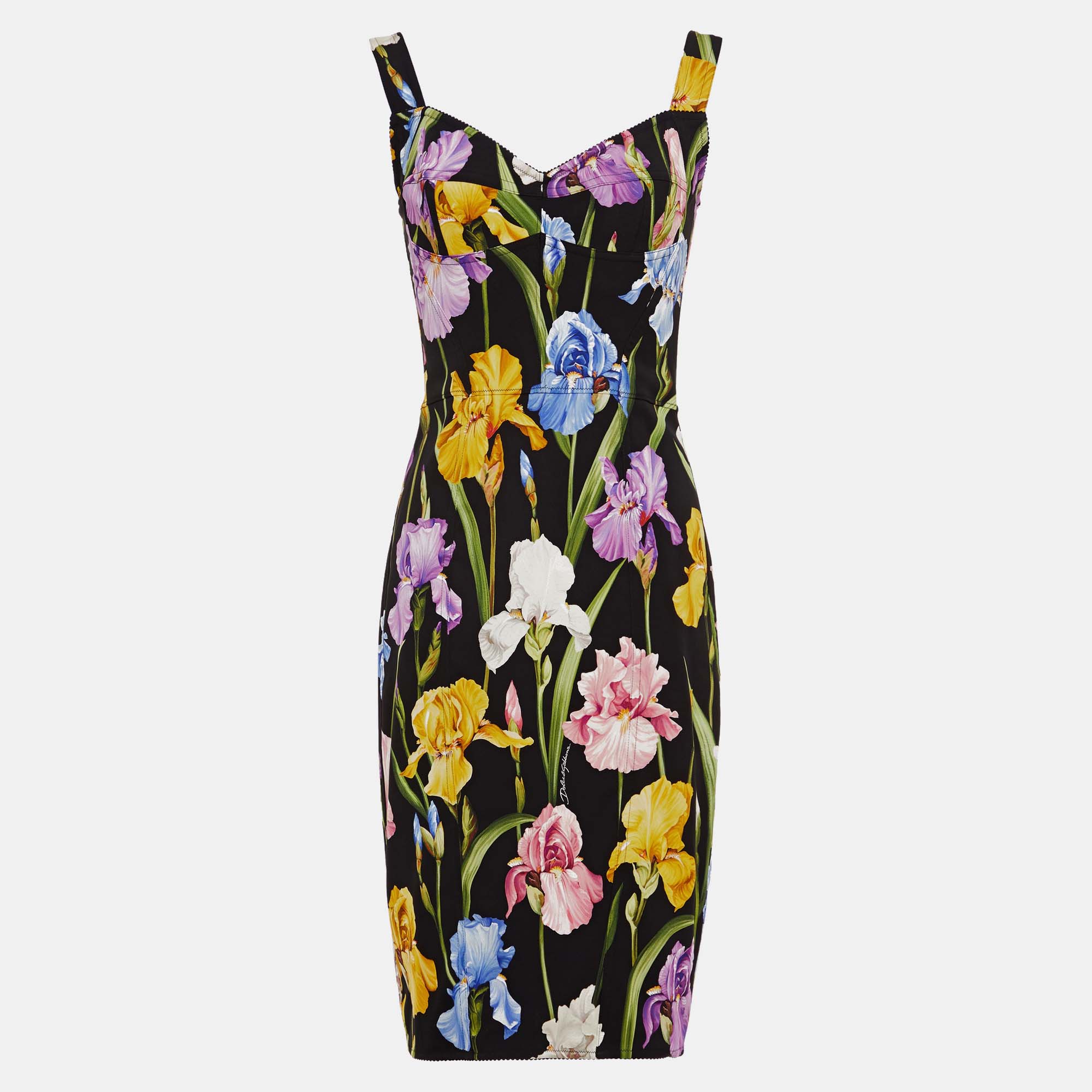 

Dolce & Gabbana Silk Knee Length Dress 44, Black