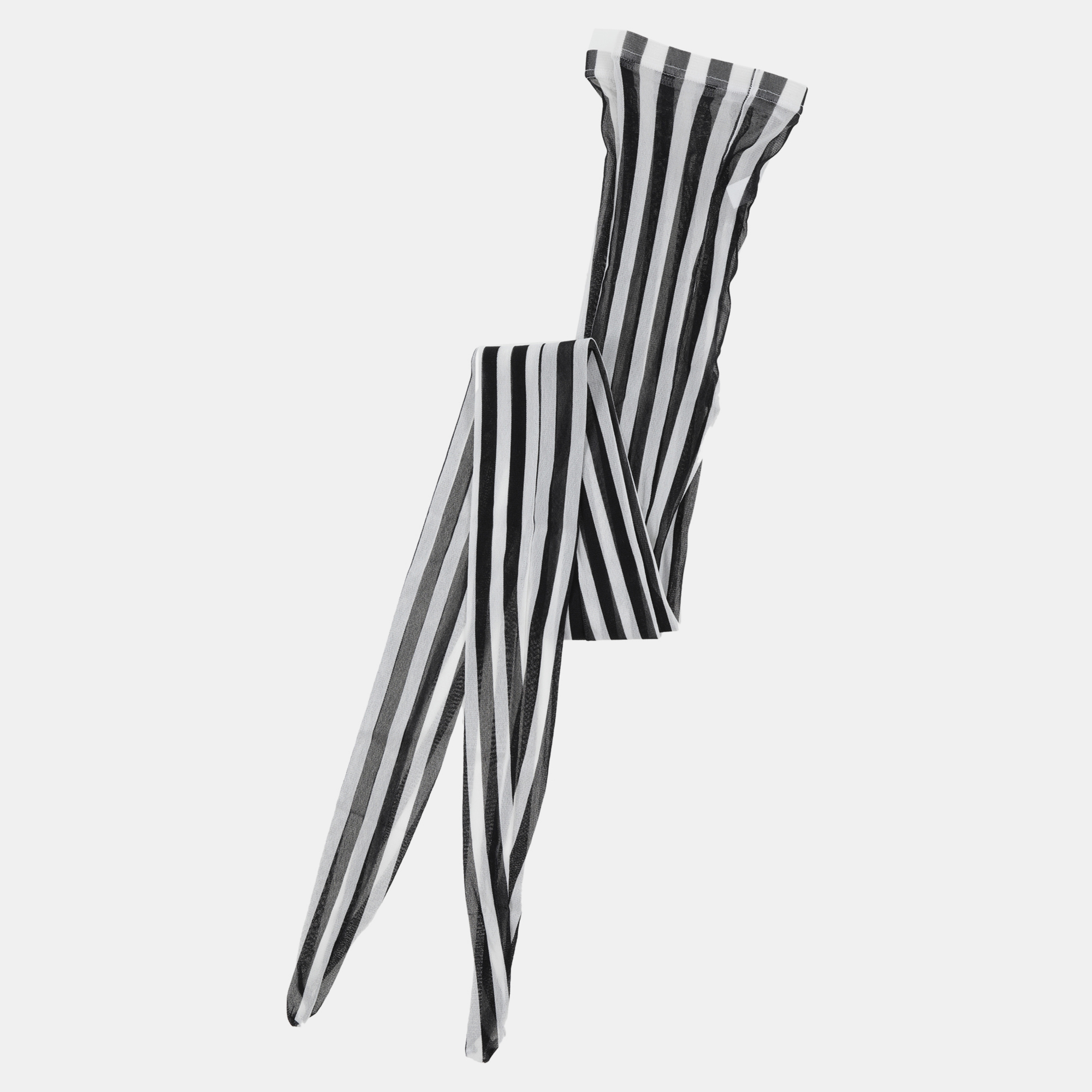

Dolce & Gabbana White/Black Striped Nylon Hosiery L