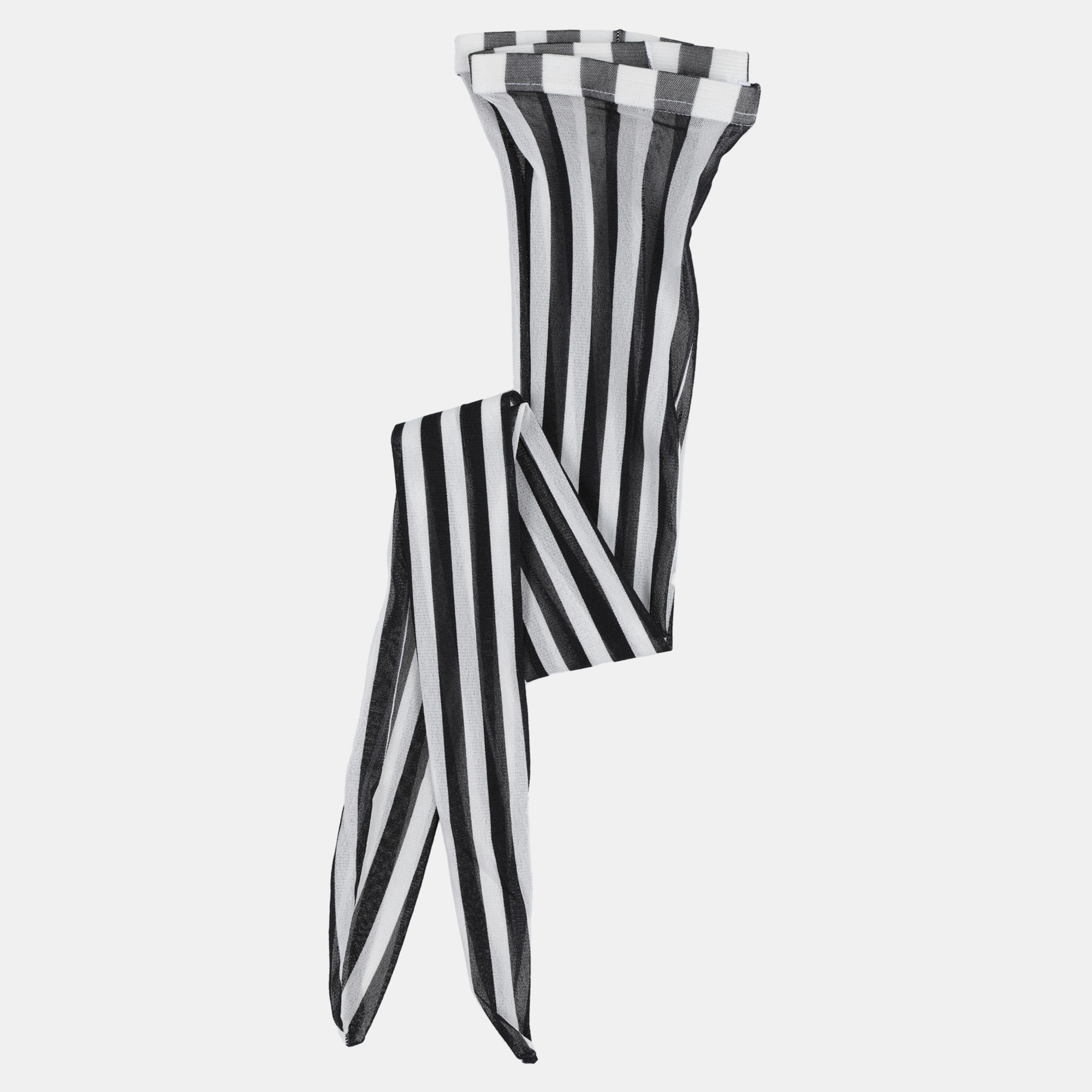Pre-owned Dolce & Gabbana Monochrome Striped Nylon Tights S In Black
