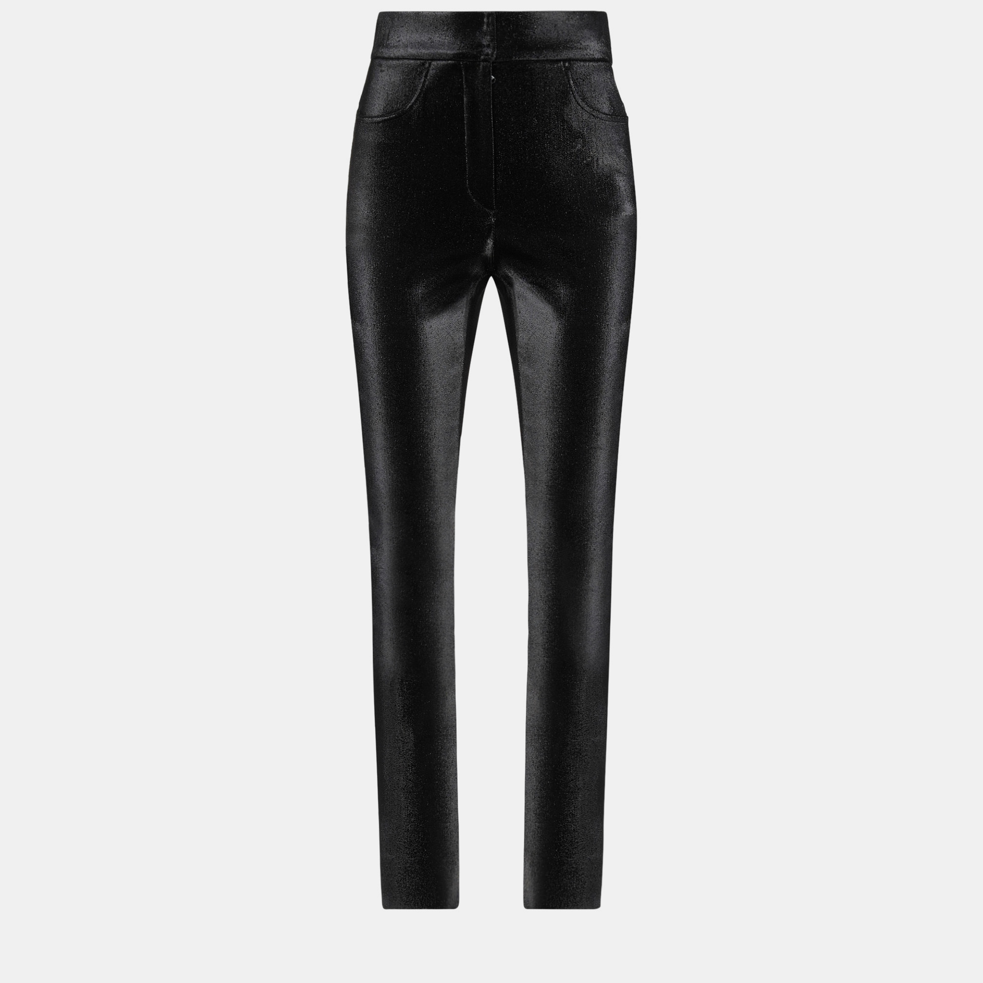 Pre-owned Dolce & Gabbana Cotton Pants 44 In Black