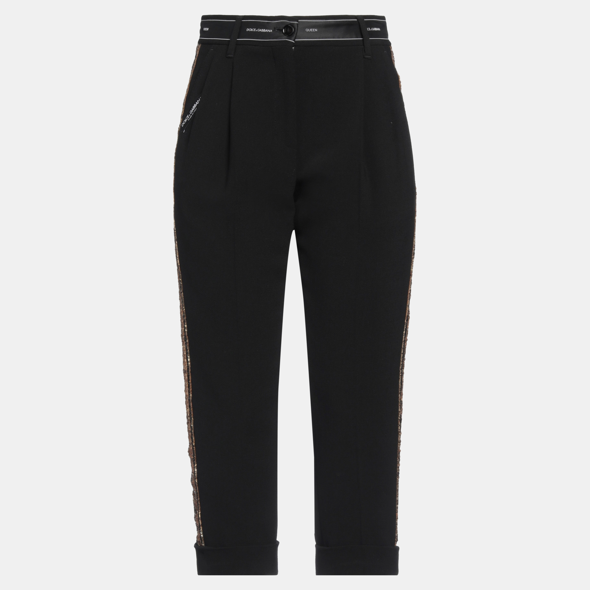 

Dolce & Gabbana Wool Cropped Pants IT 38, Black