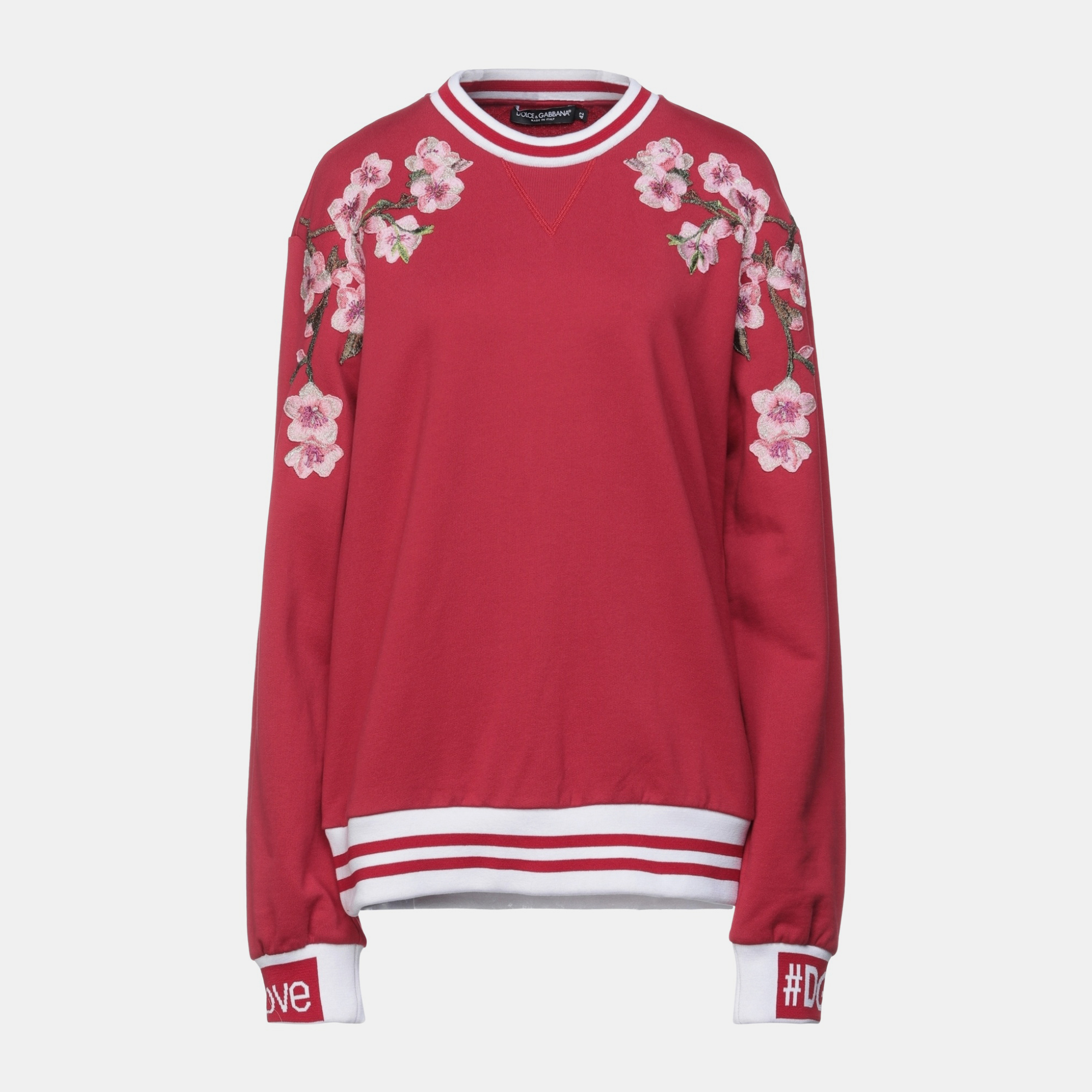 Pre-owned Dolce & Gabbana Cotton Sweatshirts 36 In Red