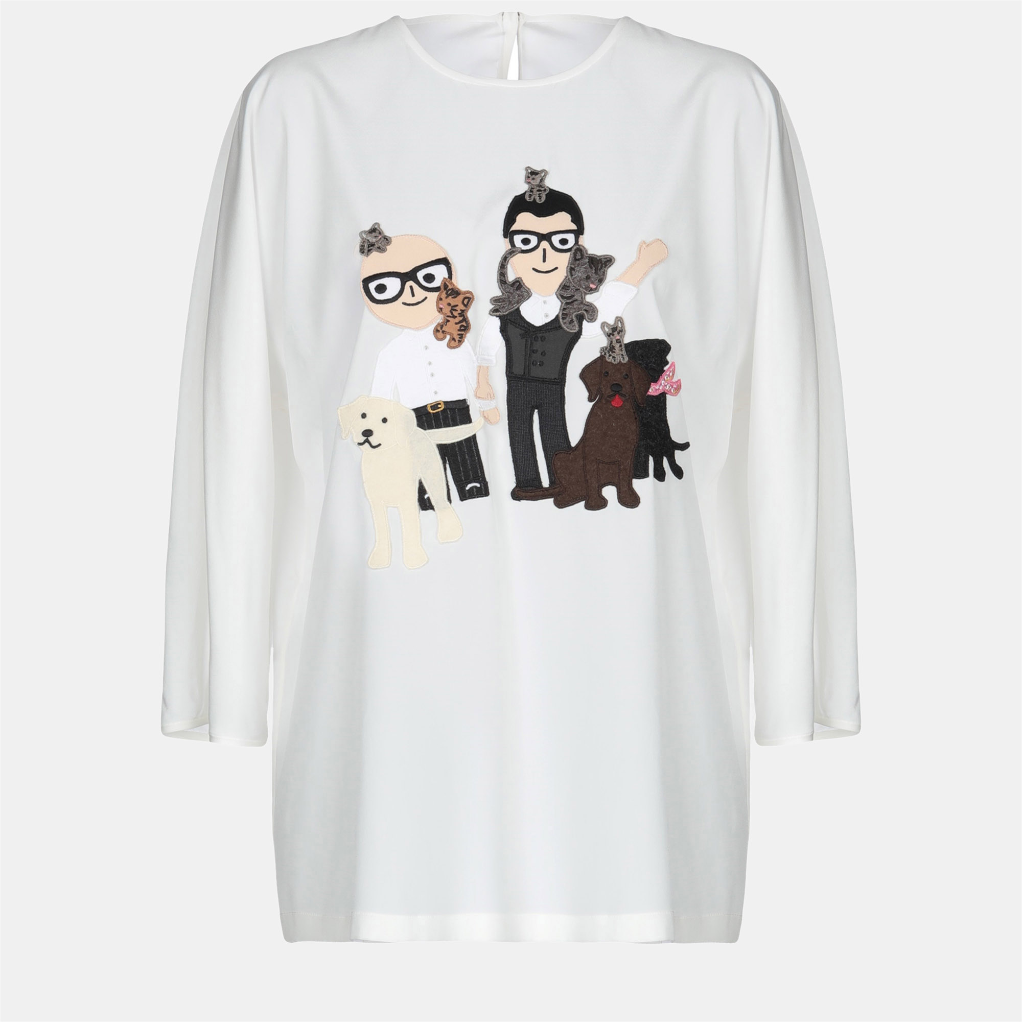 

Dolce & Gabbana Silk Top 42, White