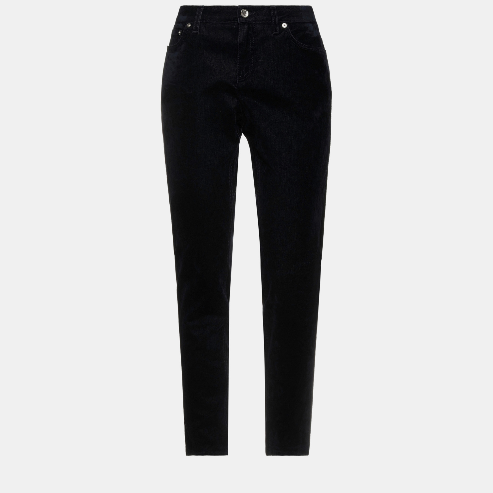 Pre-owned Dolce & Gabbana Cotton Pants 38 In Black