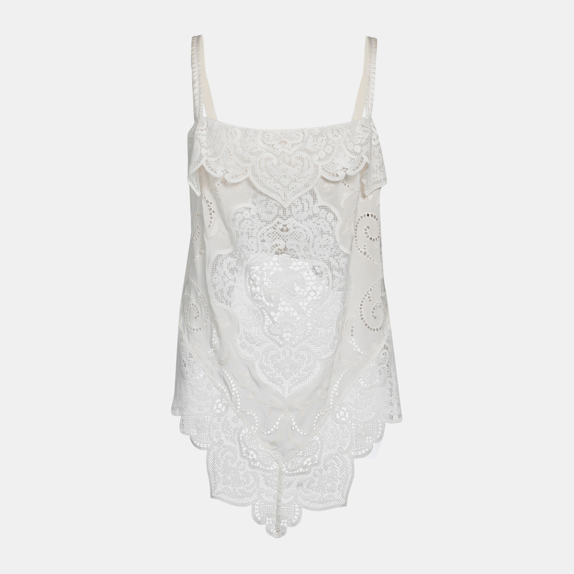 

Dolce & Gabbana White Lace Asymmetric Top M (IT 42)