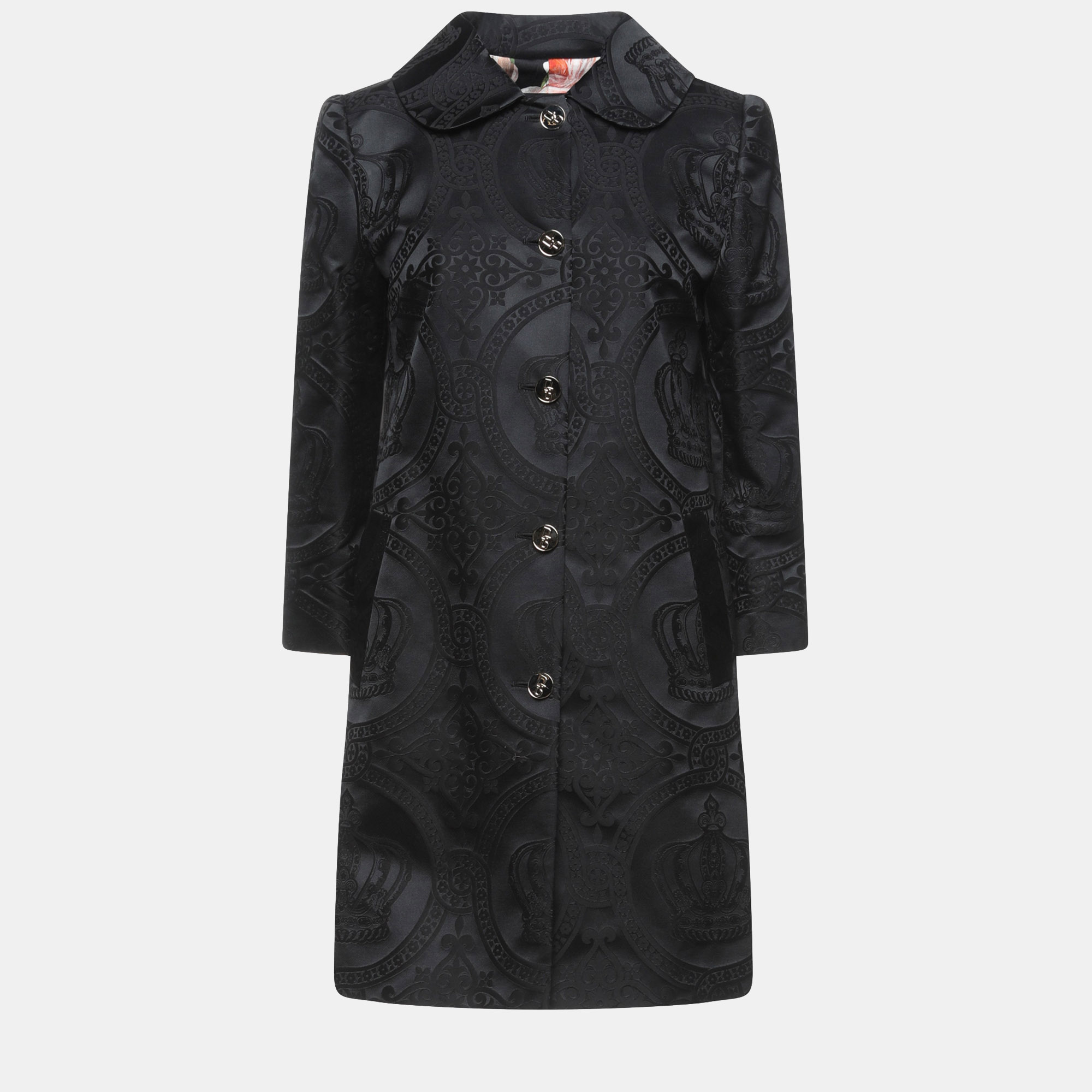 

Dolce & Gabbana Cotton Overcoat 38, Black