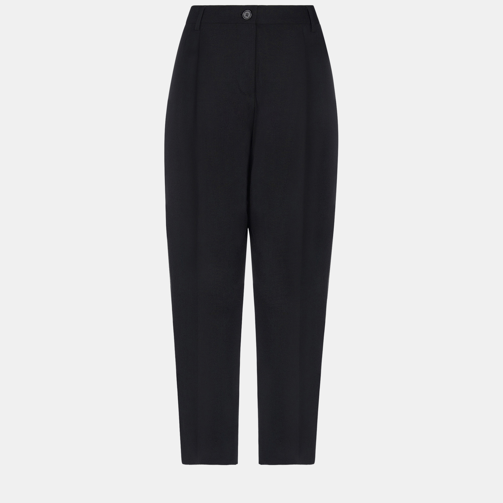

Dolce & Gabbana Virgin Wool Cropped Pants 42, Black