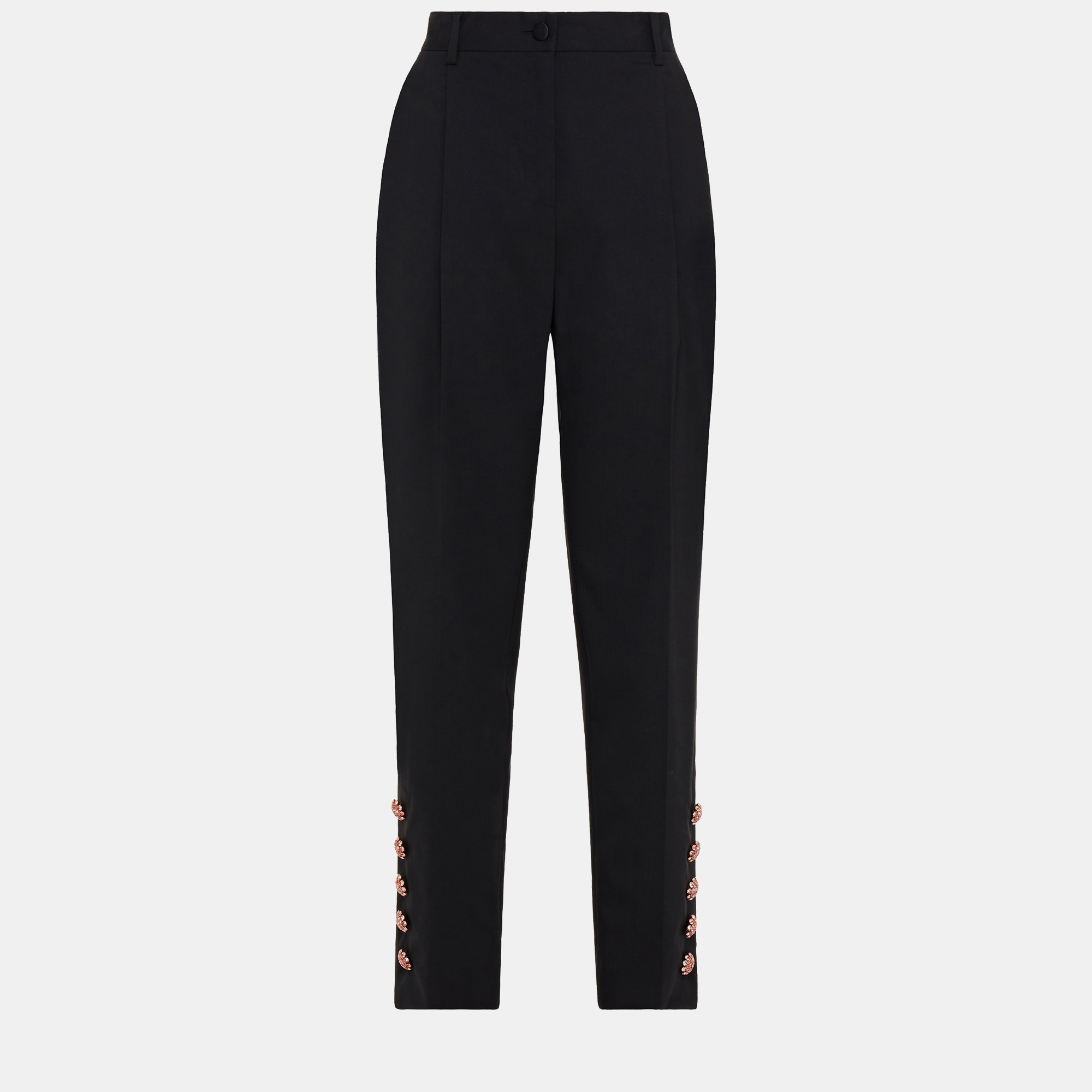 

Dolce & Gabbana Black Wool Tapered Pants  (IT 44