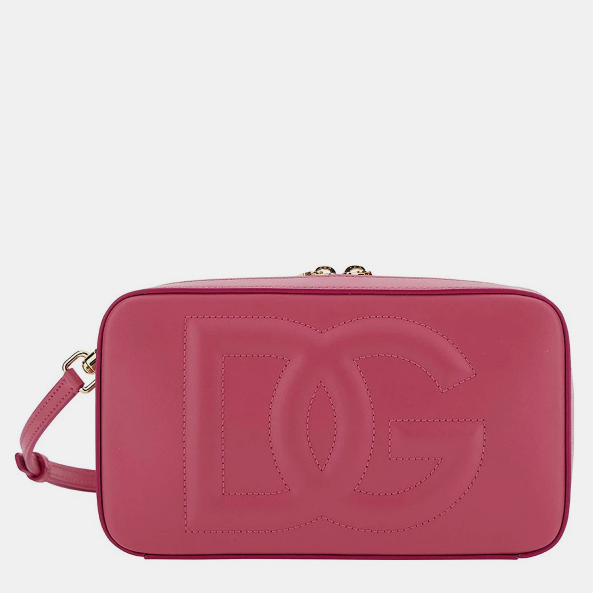 

Dolce & Gabbana Pink Leather Dg Logo Shoulder Bag