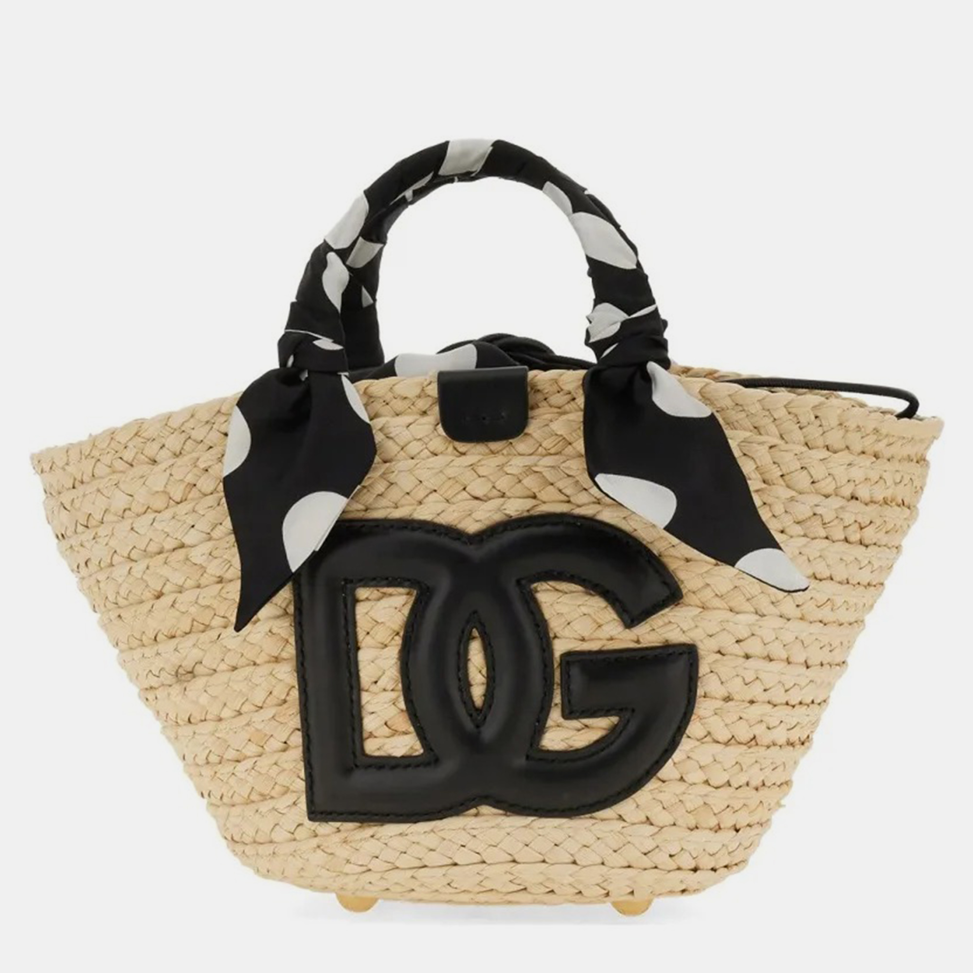 

Dolce & Gabbana Black Raffia kendra Shopping Bag