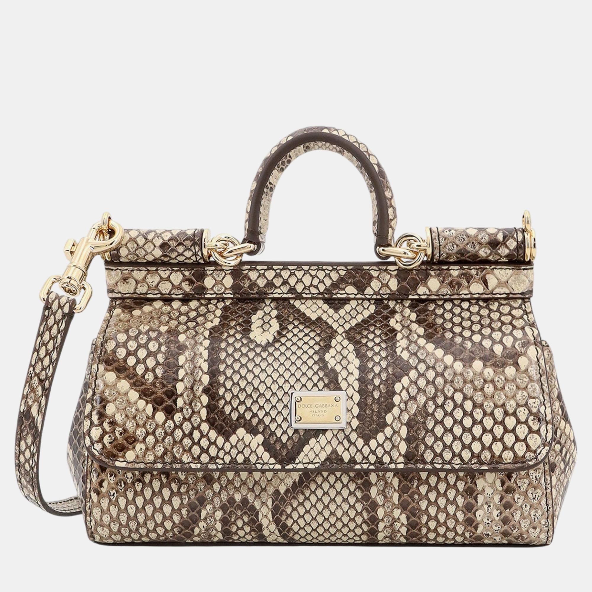 

Dolce & Gabbana White Animalier Print Handbag