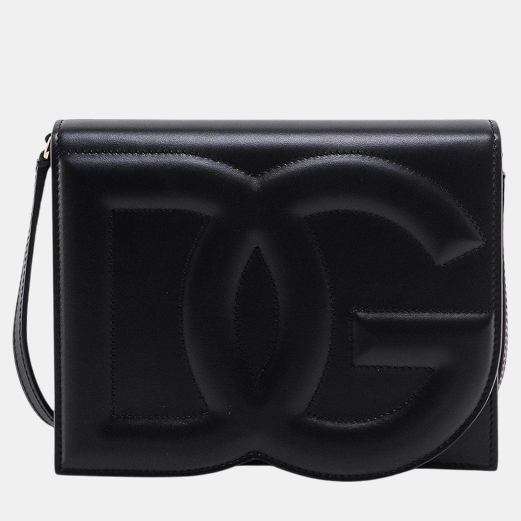 

Dolce & Gabbana Black Logo Shoulder Bag