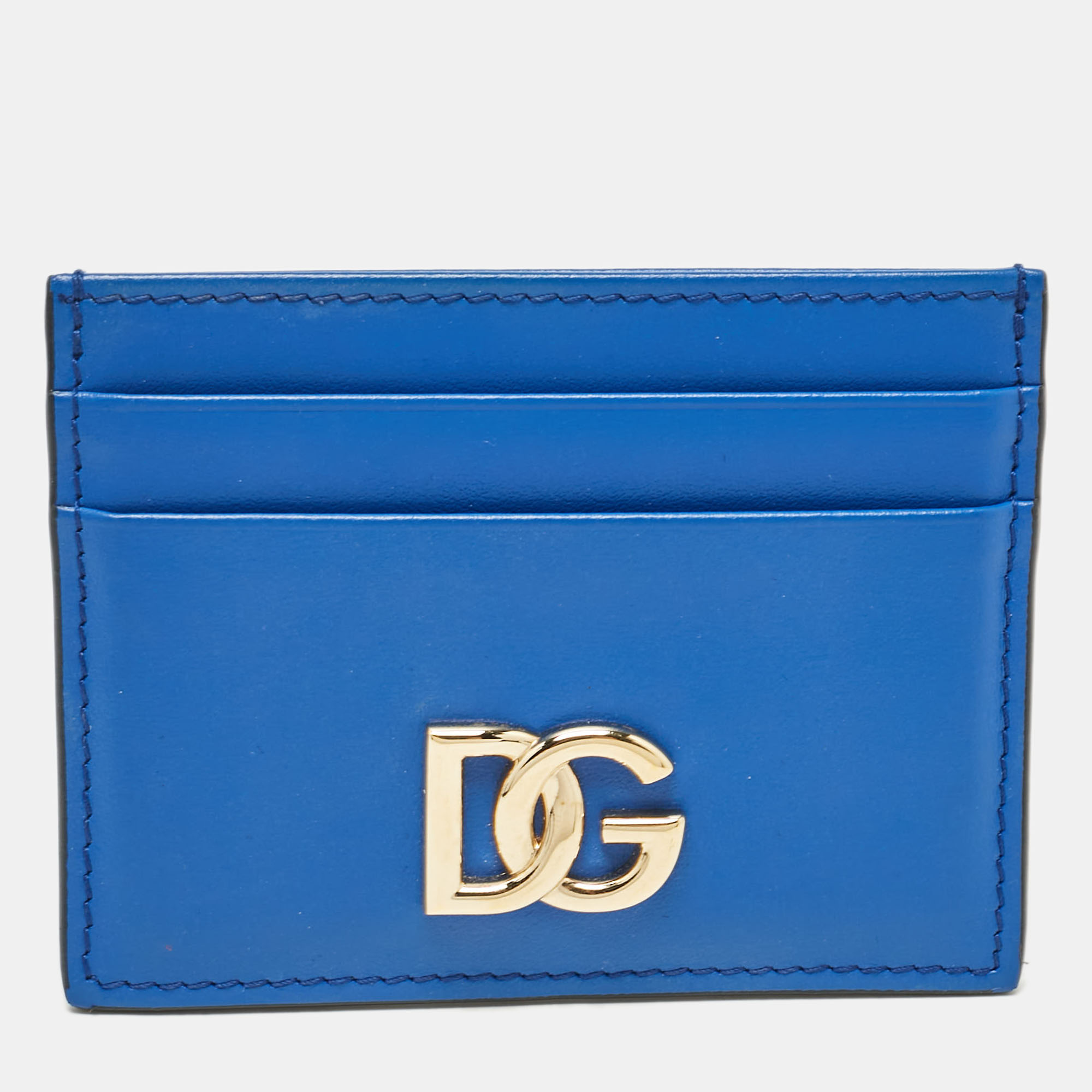 

Dolce & Gabbana Blue Leather Card Case