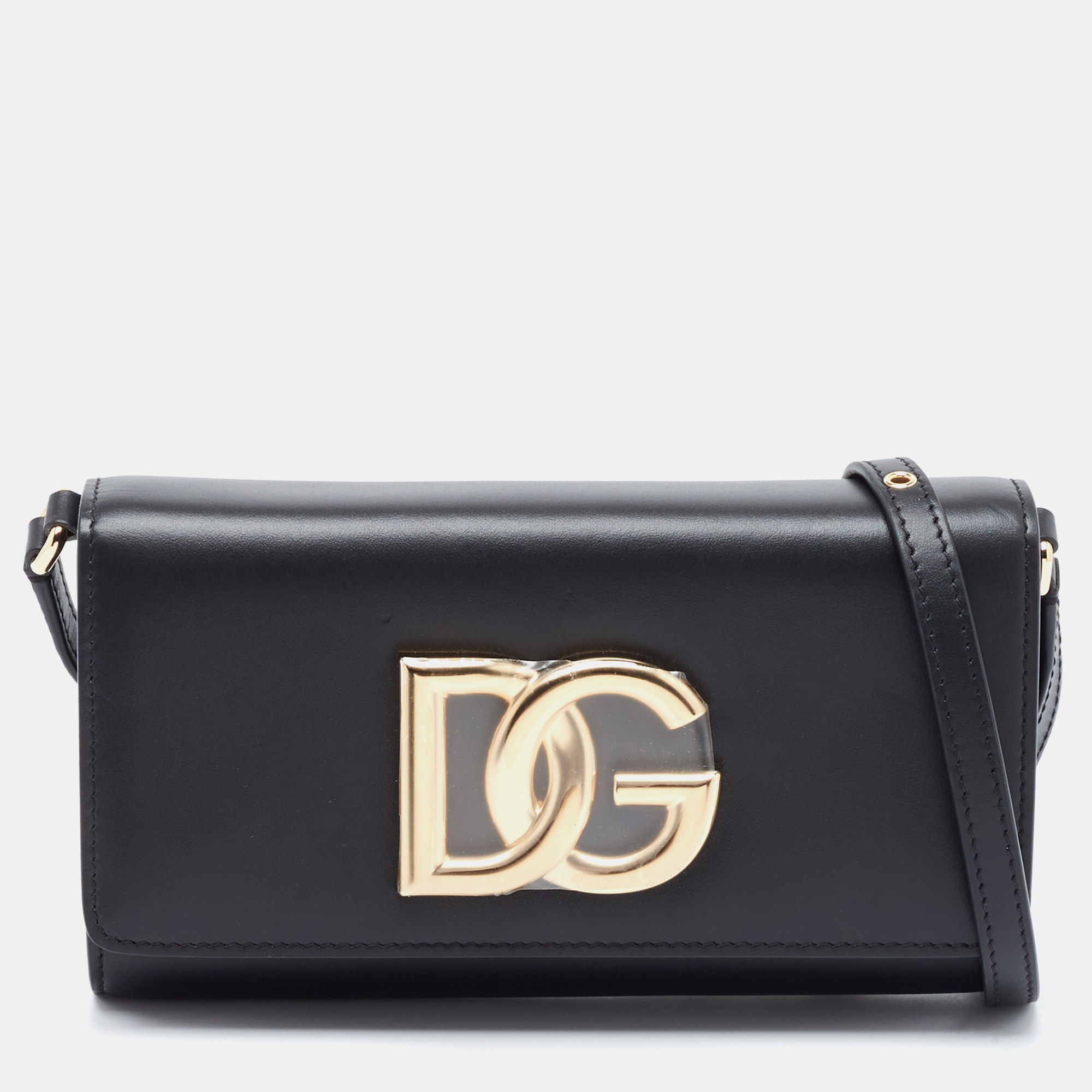 

Dolce & Gabbana Black Leather DG Millennials Crossbody Bag