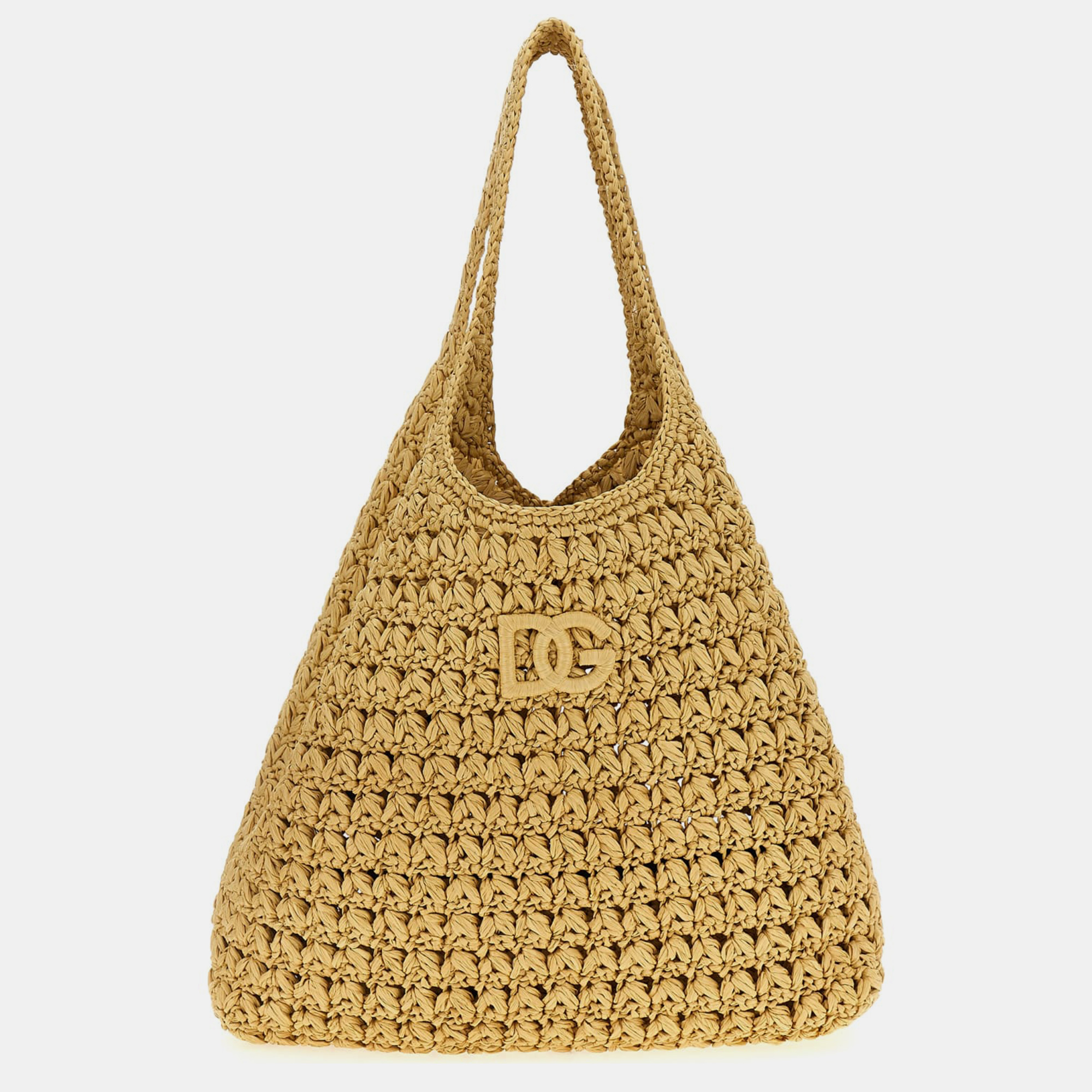 

Dolce & Gabbana Beige Crocheted Raffia 3.5 Shopping Bag