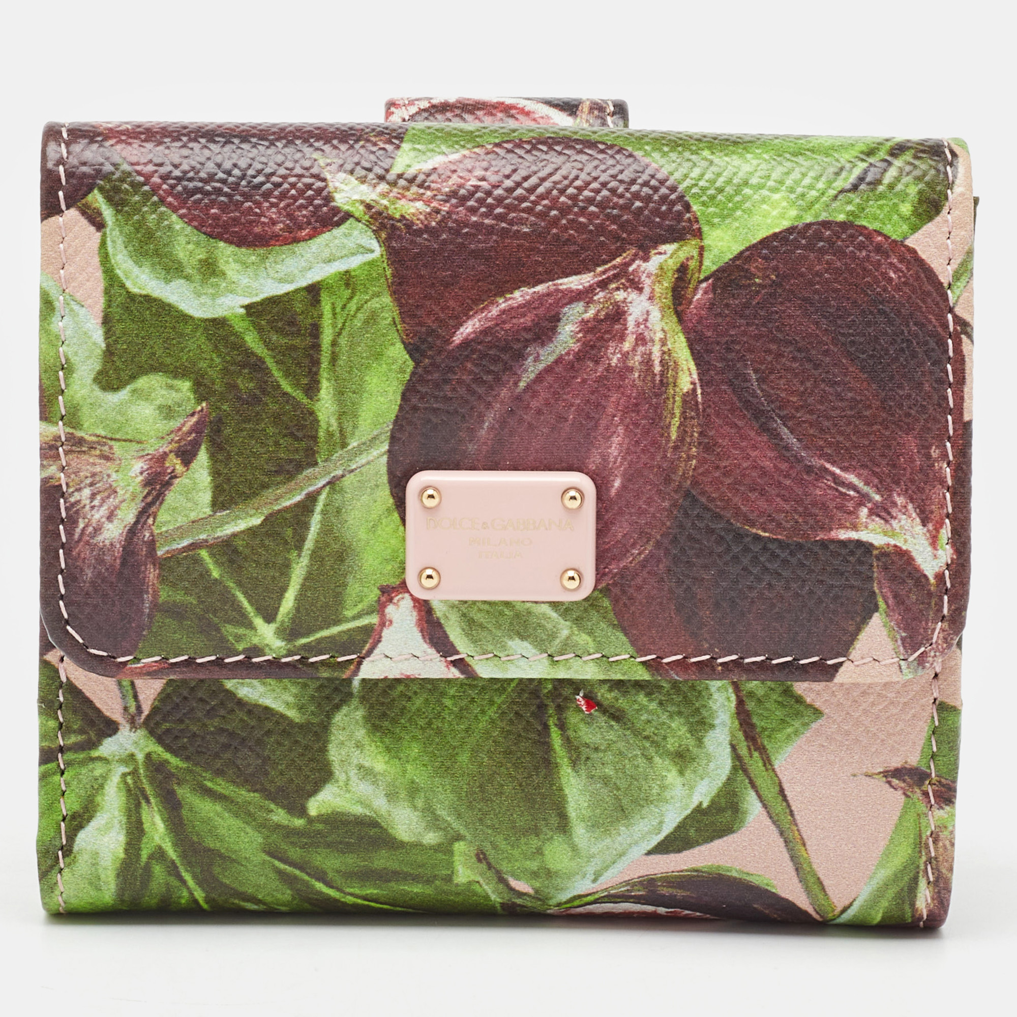 

Dolce & Gabbana Multicolor Printed Leather French Wallet