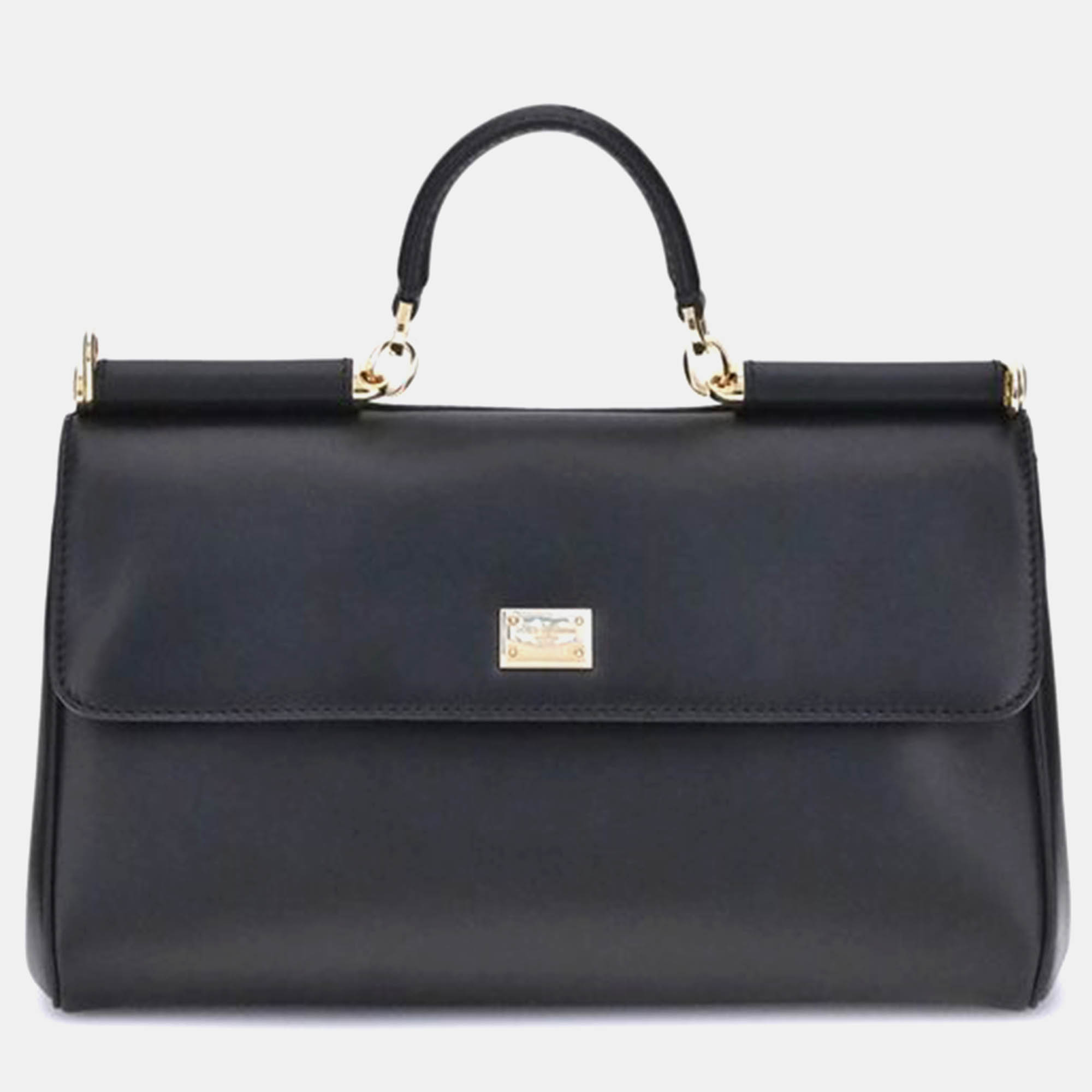 

Dolce & Gabbana My Sicily Black Leather Handbag