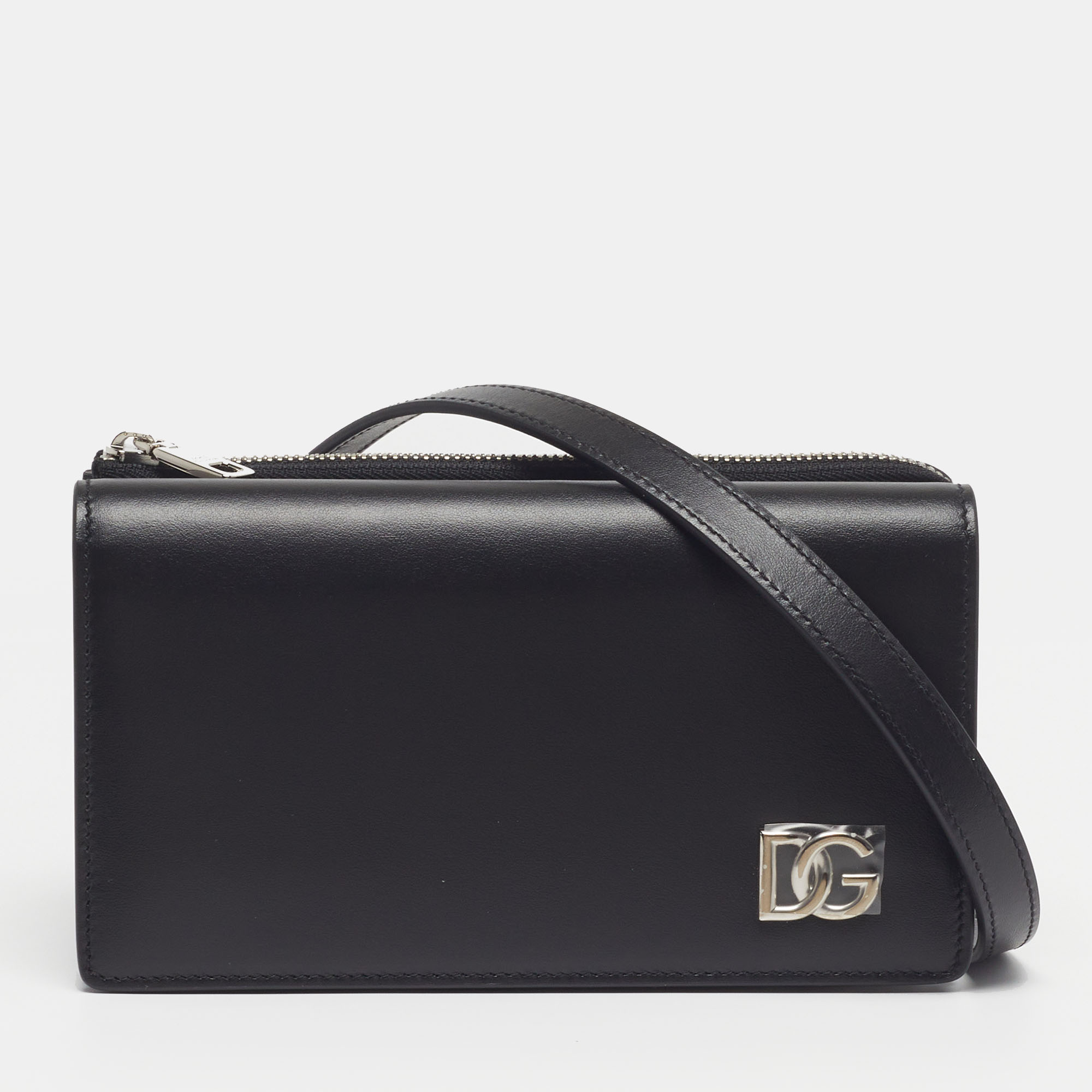 

Dolce & Gabbana Mini Black Leather Crossbody Bag