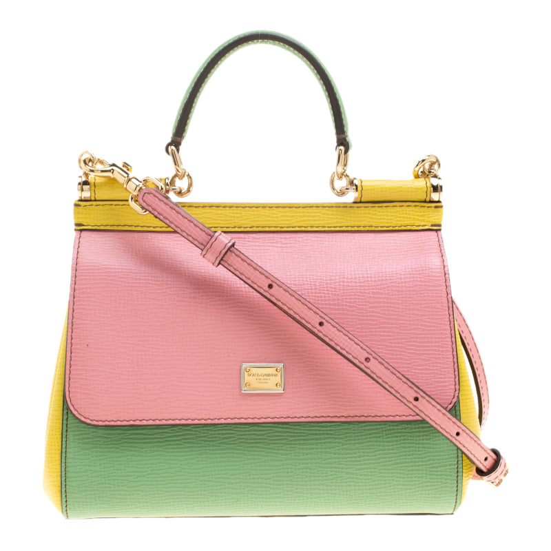 Dolce and Gabbana Multicolor Leather Small Limited Edition Miss Sicily ...