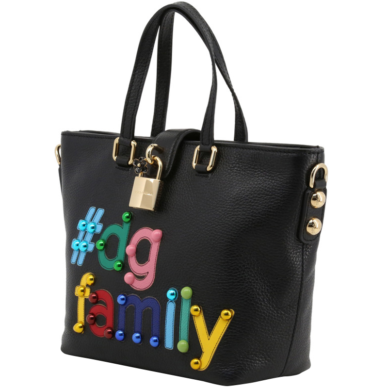 

Dolce and Gabbana Black Leather #dgfamily Tote