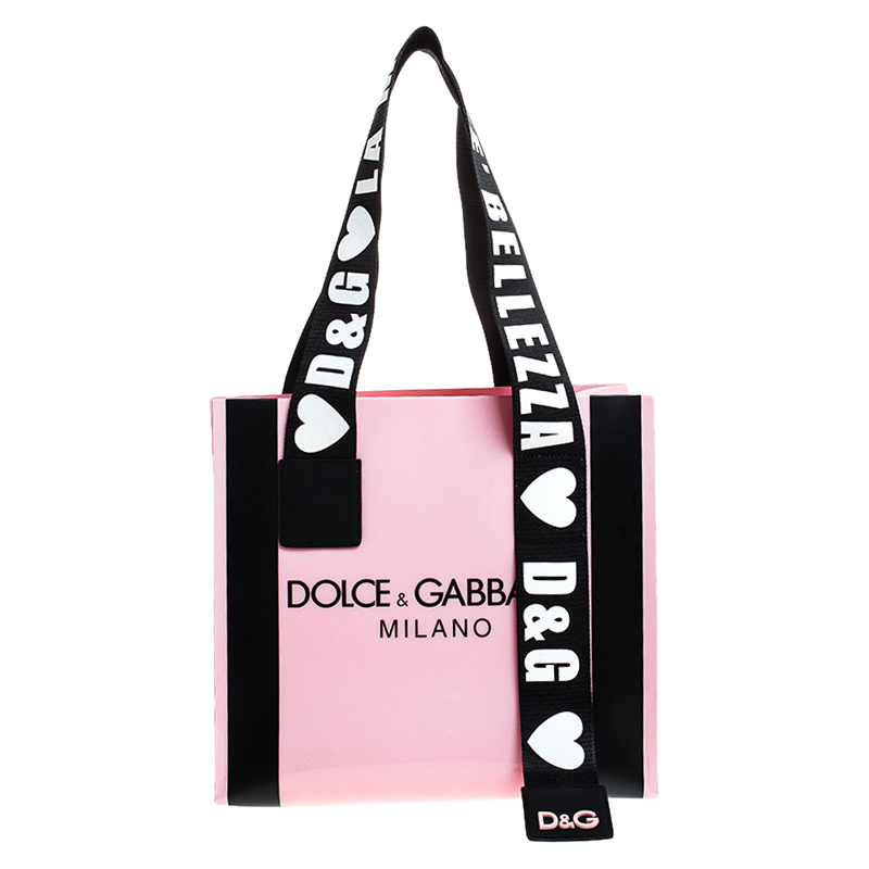 مملوكة مسبقًا Dolce and Gabbana Pink PVC Street Shopper Tote
