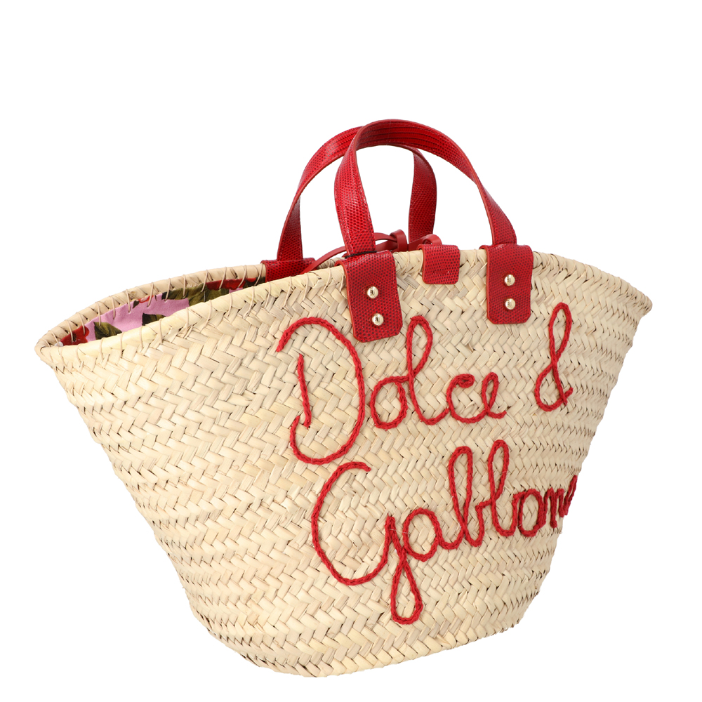 

Dolce & Gabbana Beige Straw Kendra Shopper Tote, Multicolor