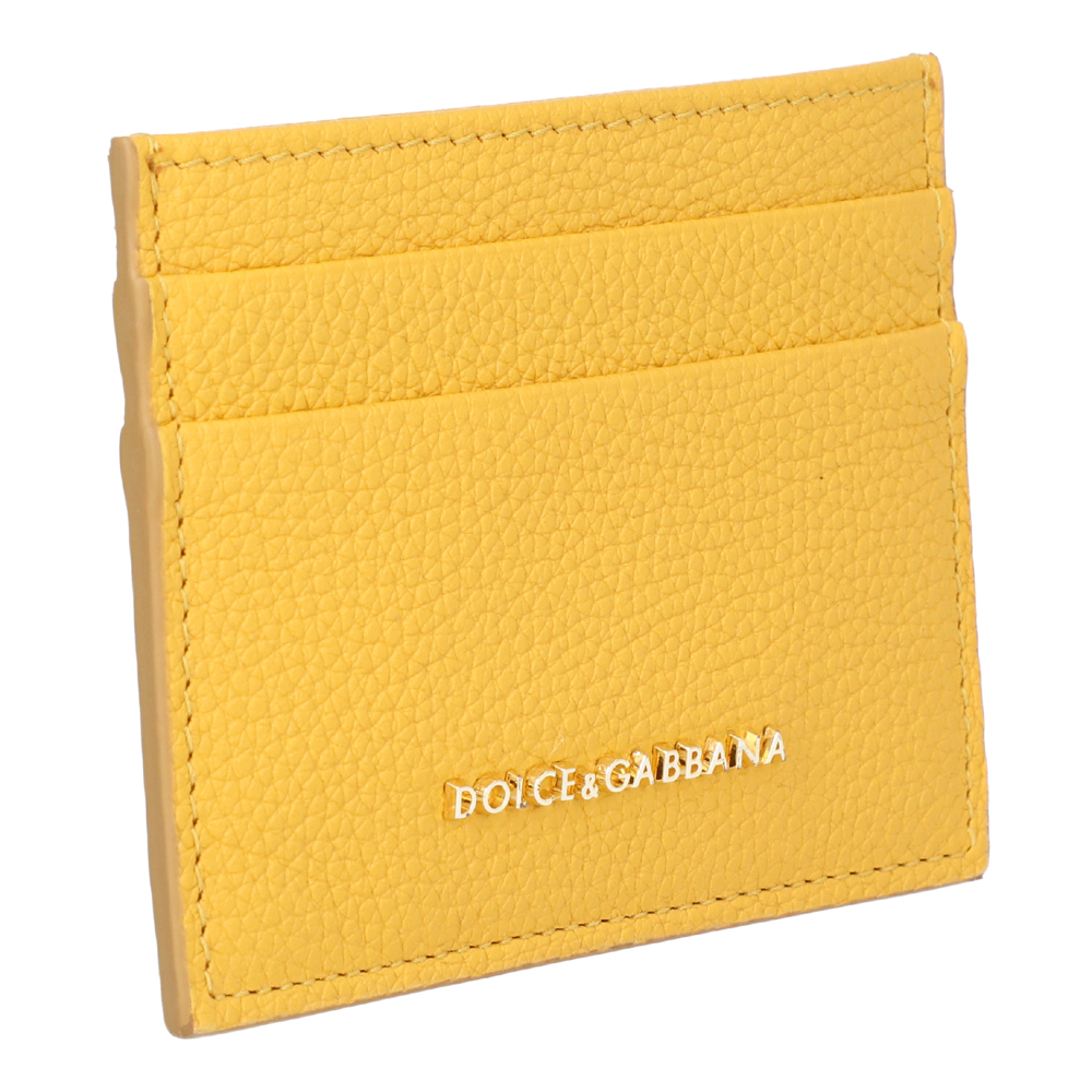 

Dolce & Gabbana Yellow Leather Card Case