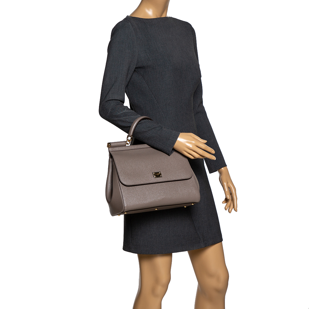 

Dolce & Gabbana Grey Leather Miss Sicily Bag