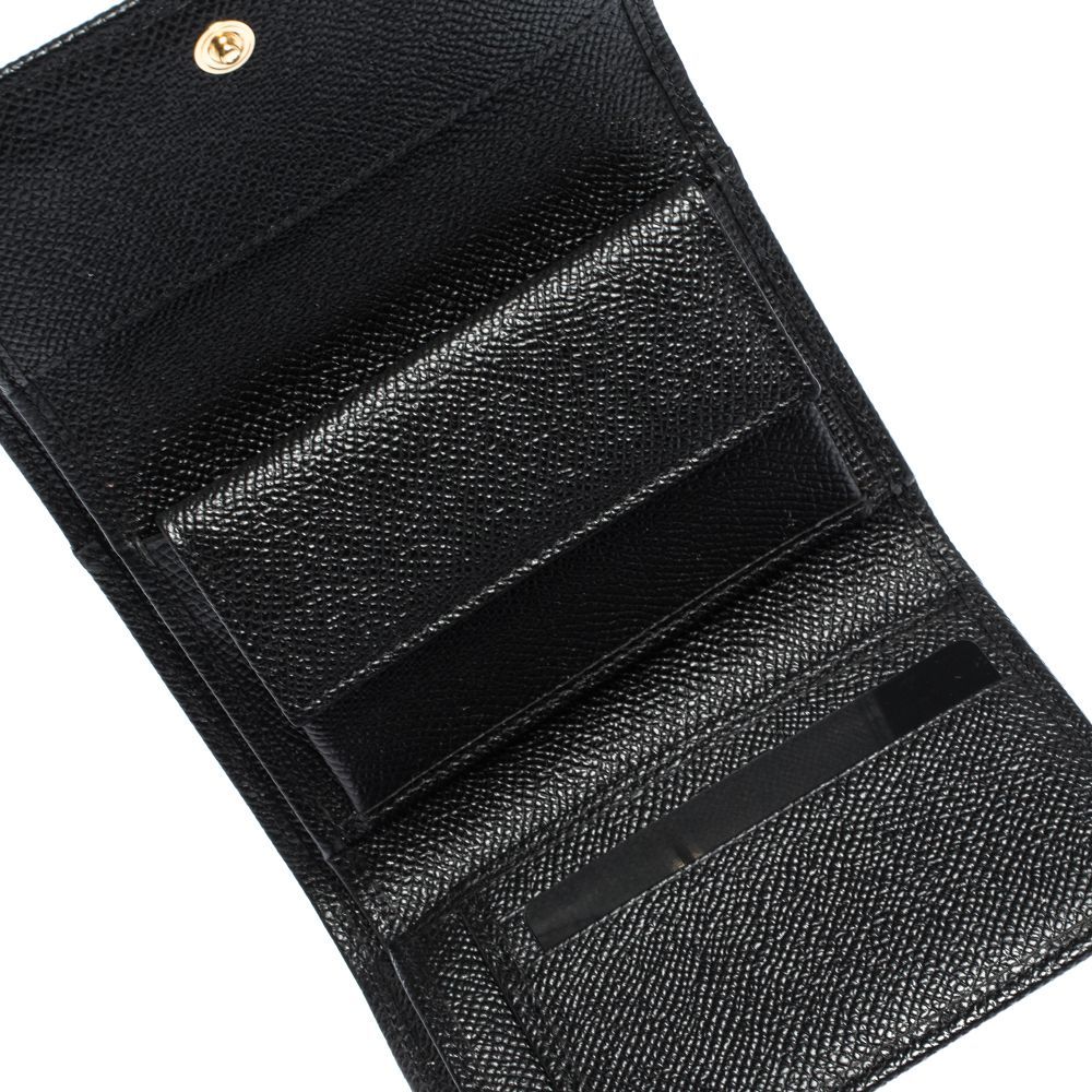 

Dolce & Gabbana Black Leather Trifold Wallet