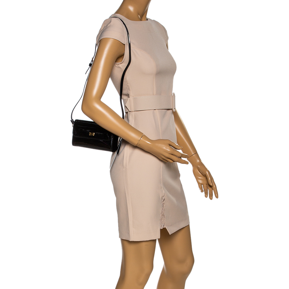 

Dolce & Gabbana Black Patent Leather Flap Crossbody Bag