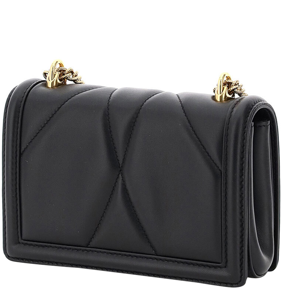 

Dolce & Gabbana Black Leather Devotion Mini Shoulder Bag