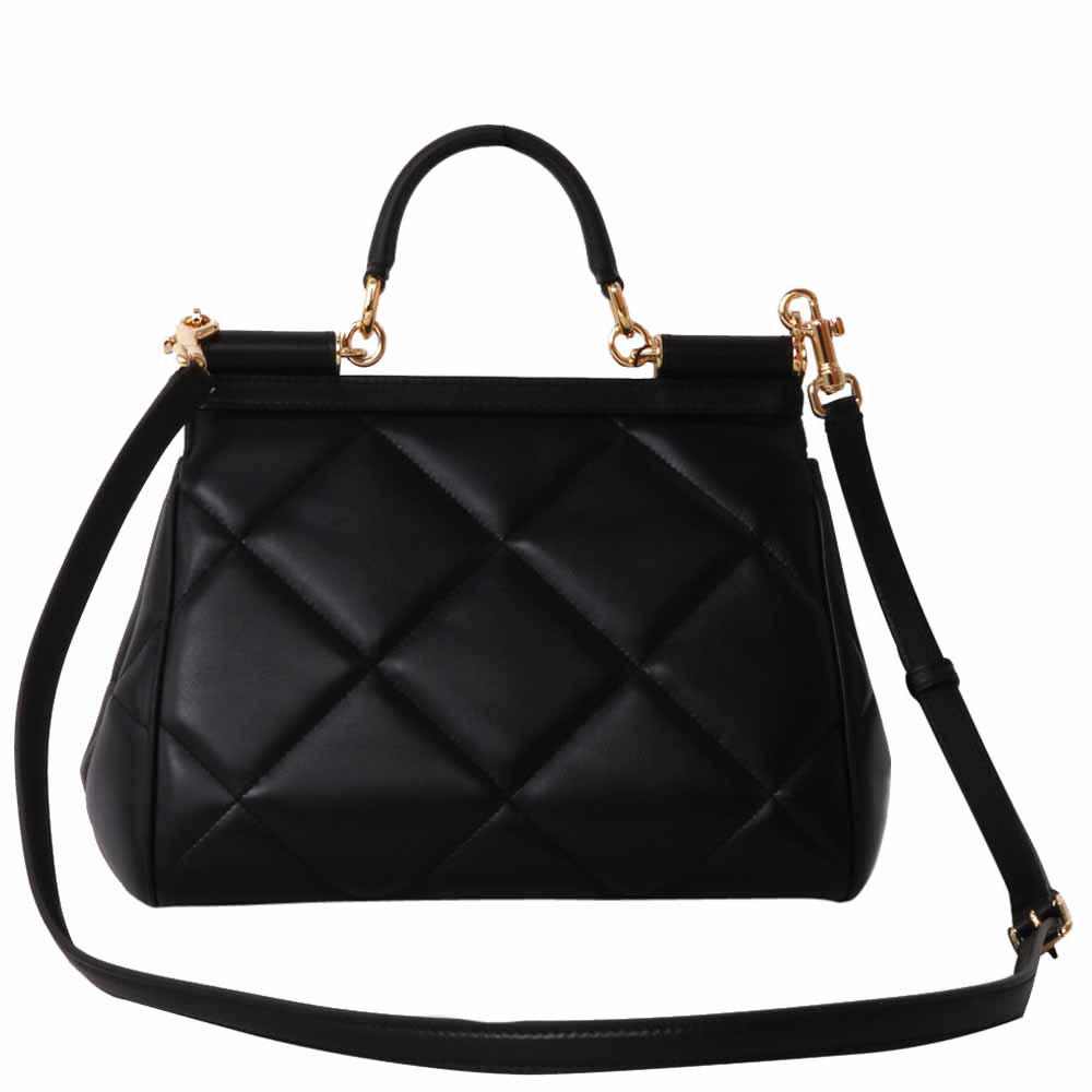 

Dolce & Gabbana Black Leather Medium Sicily Bag