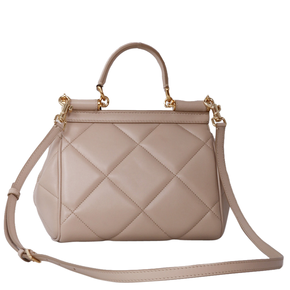 

Dolce & Gabbana Beige Leather Small Sicily Bag