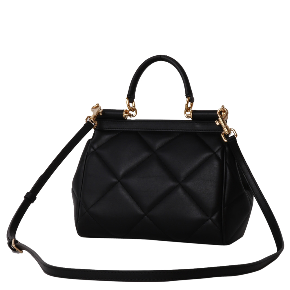 

Dolce & Gabbana Black Leather Small Sicily Bag