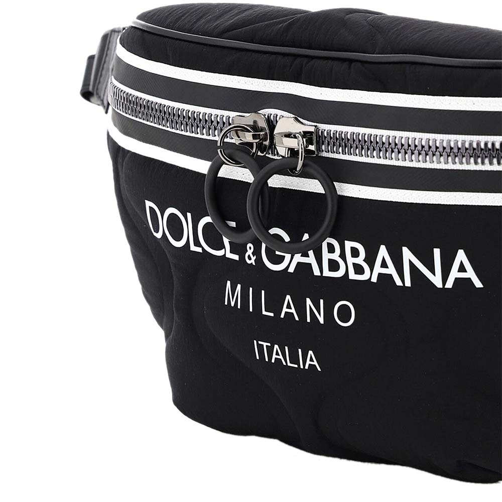 

Dolce & Gabbana Black Nylon Belt Bag
