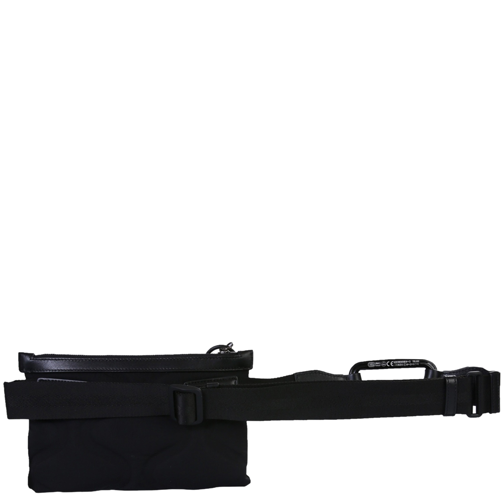

Dolce & Gabbana Black Embossed Leather logo belt bag