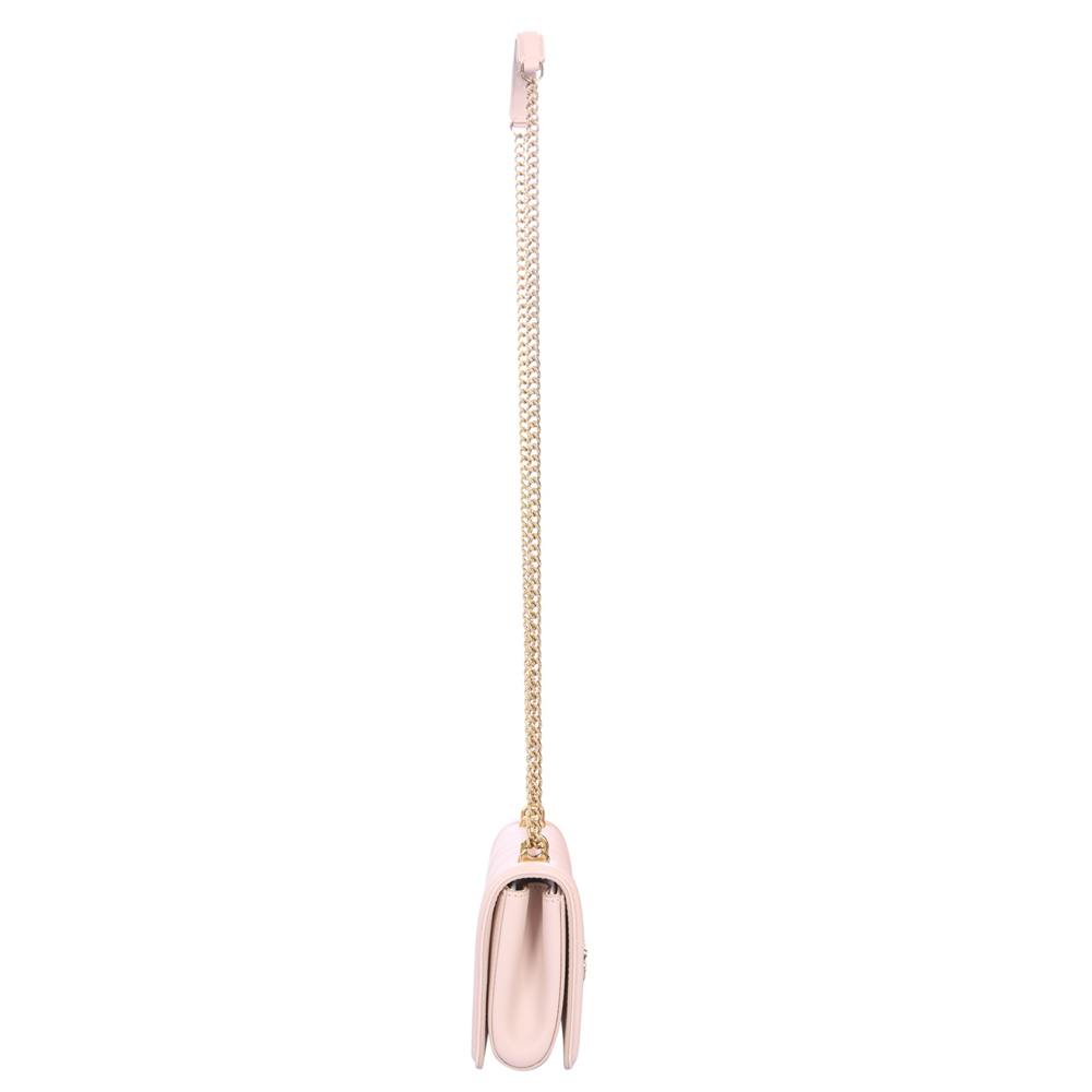 

Dolce & Gabbana Nude Leather Mini Devotion Bag, Pink