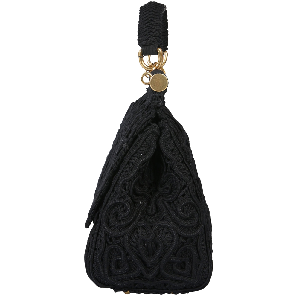 

Dolce & Gabbana Black Cordonetto Lace Sicily Medium Bag