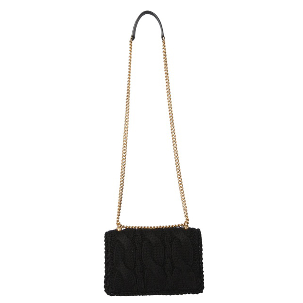 

Dolce & Gabbana Black Knitted Devotion Medium Bag