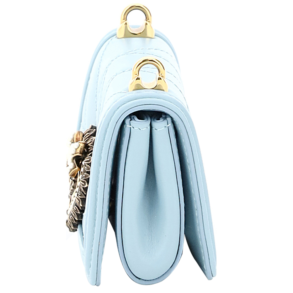 

Dolce & Gabbana Blue Leather Devotion Micro Bag