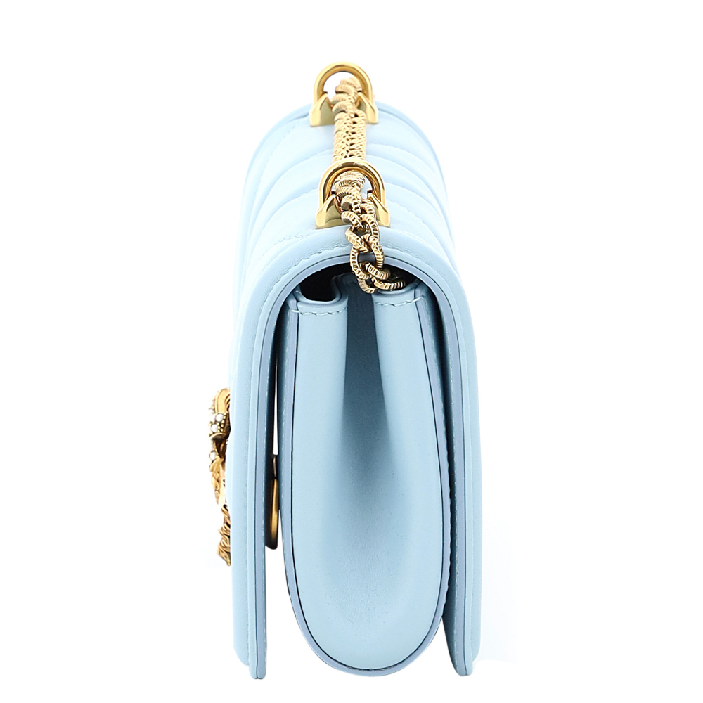 

Dolce & Gabbana Blue Leather Devotion Crossbody Mini Bag