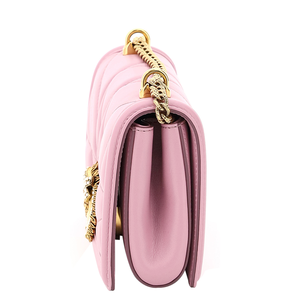 

Dolce & Gabbana Pink Leather Devotion Crossbody Mini Bag