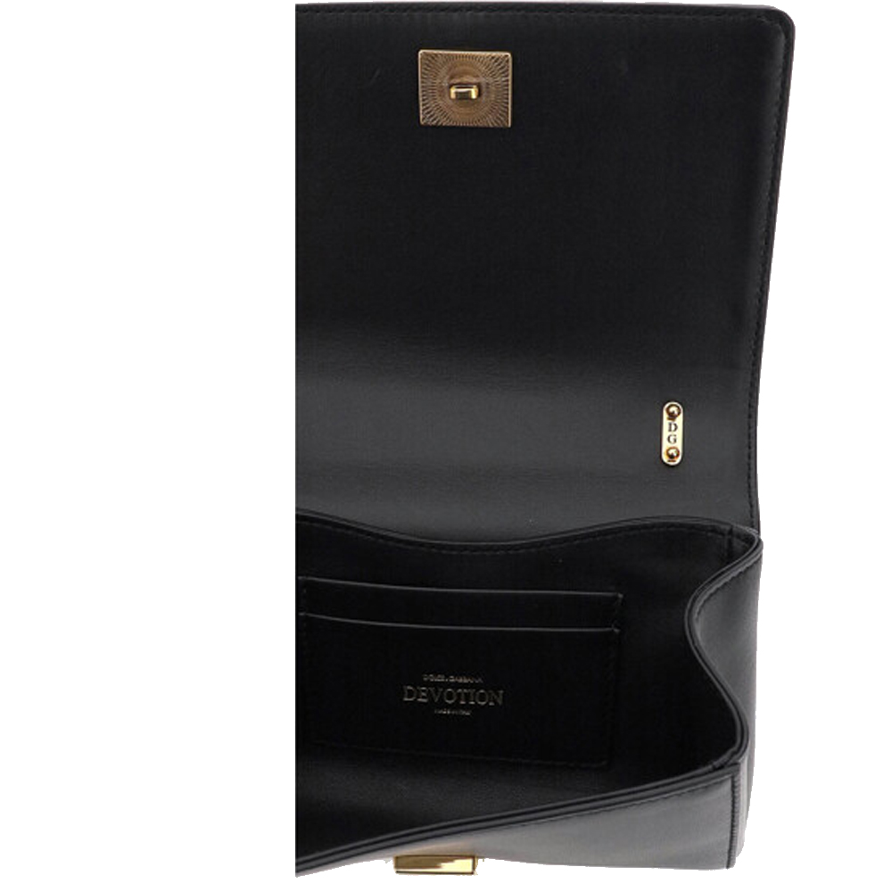 

Dolce & Gabbana Black Leather Devotion Crossbody Mini Bag