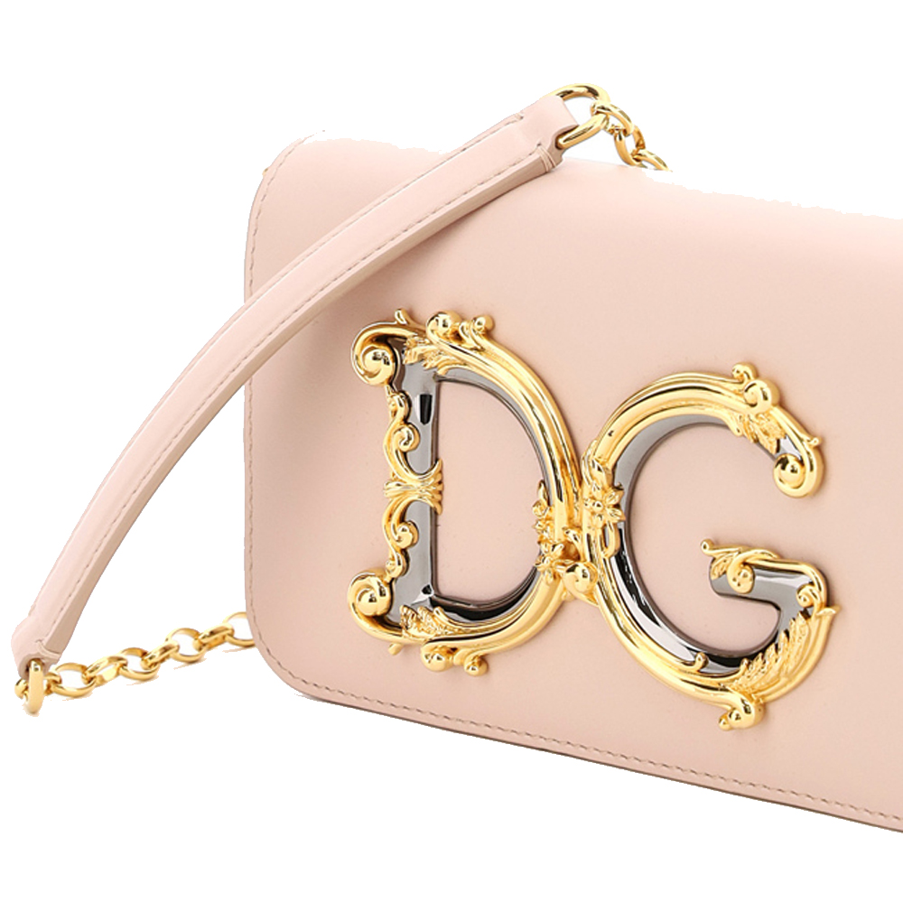 

Dolce & Gabbana Pink Leather Dg Girl Mini Bag