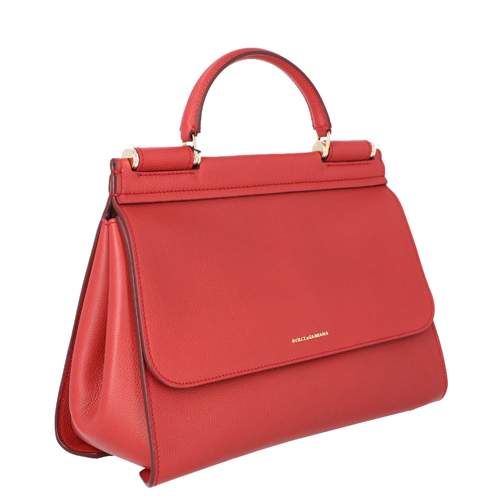 

Dolce & Gabbana Red Leather Sicily Bag