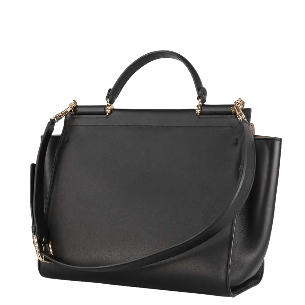 

Dolce & Gabbana Black Calfskin Sicily Soft Medium Bag