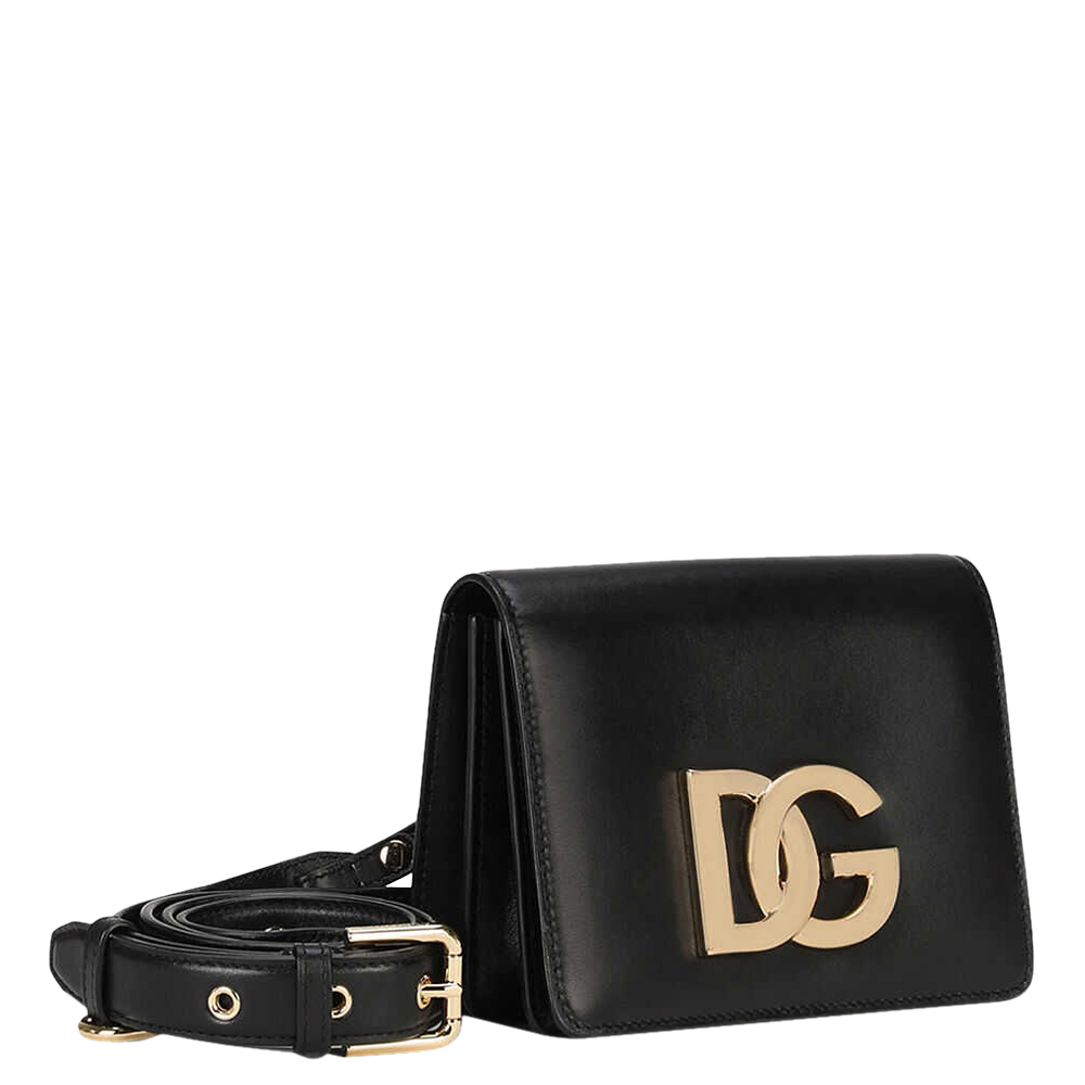 

Dolce & Gabbana Black Calfskin Leather 3.5 Crossbody bag