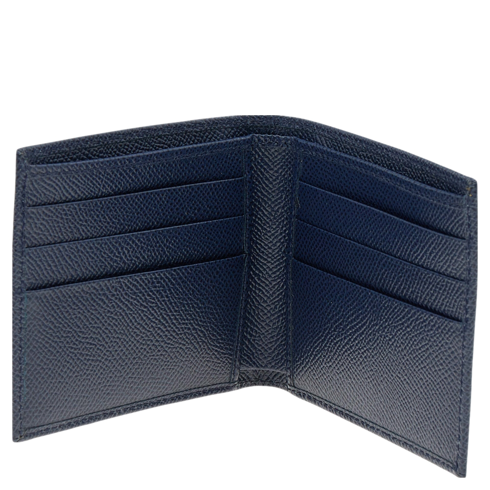 

Dolce & Gabbana Navy Blue Leather Bifold Wallet